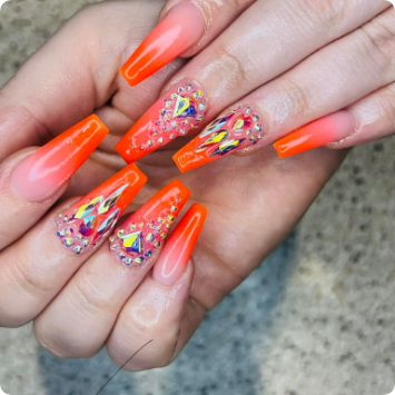 Creative nail art designs by our expert technicians